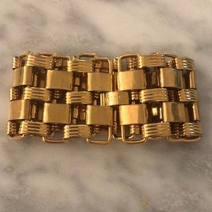 J. Crew gold basket weave bracelet